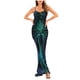 thumbnail image 2 of Vestidos Puntoco para mujer, vestido de verano a la moda con lentejuelas, vestido brillante con purpurina para fiesta y discoteca, falda larga envolvente, vestido formal de noche, 2 of 9