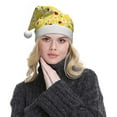 thumbnail image 5 of KLL Christmas Hats for Adults Plush Chamomile And Ladybug Print Santa Hat Xmas Fluffy Santa Claus Hat for Women Men, 5 of 6