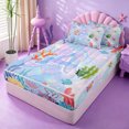 thumbnail image 2 of meiyoeat watercolor Sea Life Coral Zipper Twin Comforter Sets with Fitted Sheet and 2 Pillowcases,Ocean Initial A Zipper Bedding Set,Reversible,4 Pieces, 2 of 7