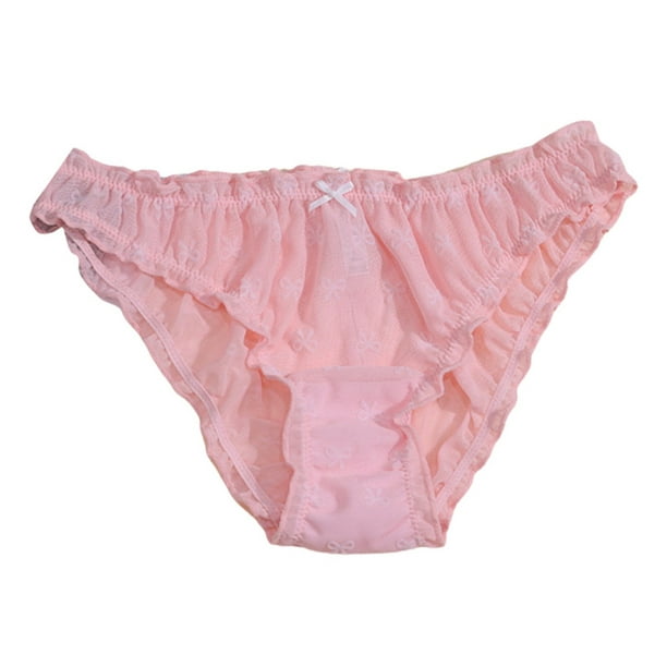 PEASKJP Underwear Women Low Rise Comfortable No Show Thong Seamless  Underwear, Pink M 