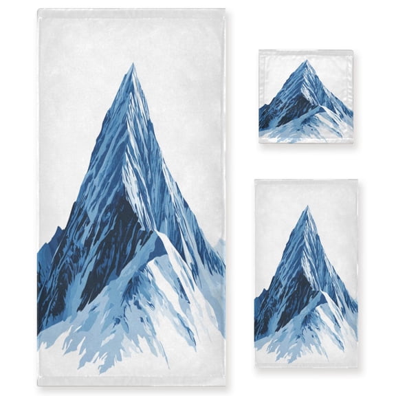 Three-Piece Towel Set Face Towel Towel Set Hand Towel Bath Towel Cotton Bath Towels Bath Towel Sets Hand Bath Towels Blue Peak