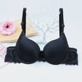 thumbnail image 2 of Small Chest Push Up Bra Underwire Lace Beautiful Back Daily Comfort Supportive Bra #Black,L, 2 of 3