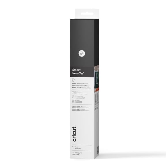 Cricut® Smart Iron-On™ Matless Heat Transfer Vinyl Roll, 13in x 9ft, Black