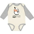 thumbnail image 3 of Inktastic Sorry, I'm a Bit Moody Today Cute Cow Pun Boys or Girls Long Sleeve Baby Bodysuit, 3 of 5