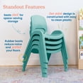 thumbnail image 4 of ECR4Kids Plastic Stackable SitRight Chair, 11in, Classroom Furniture, Seafoam, 4-Pack, 4 of 9