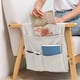 thumbnail image 5 of Bolsa de almacenamiento multifuncional de lona para reposabrazos de sofá | Soporte para teléfono móvil con control remoto | Bolsillo lateral que ahorra espacio para sofá, cama, oficina o dormitorio, 5 of 6