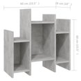 thumbnail image 4 of vidaXL Side Cabinet Concrete Grey 60x26x60 cm Engineered Wood, 4 of 4