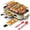 Off-white baking tray + three hand plates + gift bag, variant on 1500W Indoor/Outdoor Electric Grill & Oven Combo, Adjustable Temp, Non-Stick Surface, Dishwasher Safe, Stainless Steel, Compact for Apartments