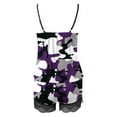 thumbnail image 3 of MKLEKYY Pijamas Mujer Algodon Cortos de Moda para Mujer, Estampado Sexy de Encaje, Tirantes Ajustables, Sin Mangas, Camiseta Sin Mangas, Pantalones Cortos, conjunto de Pijama Informal, 3 of 4