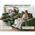 thumbnail image 4 of BEDEEP 133.9'' Power Recliner Sofa with Headrest Console, Moduar Cloud Sectional Chenille Reclining Couch with Storage Ottoman Chaise, Convertible 6-Seater Sofa Couch for Living Room RV, Green, 4 of 10