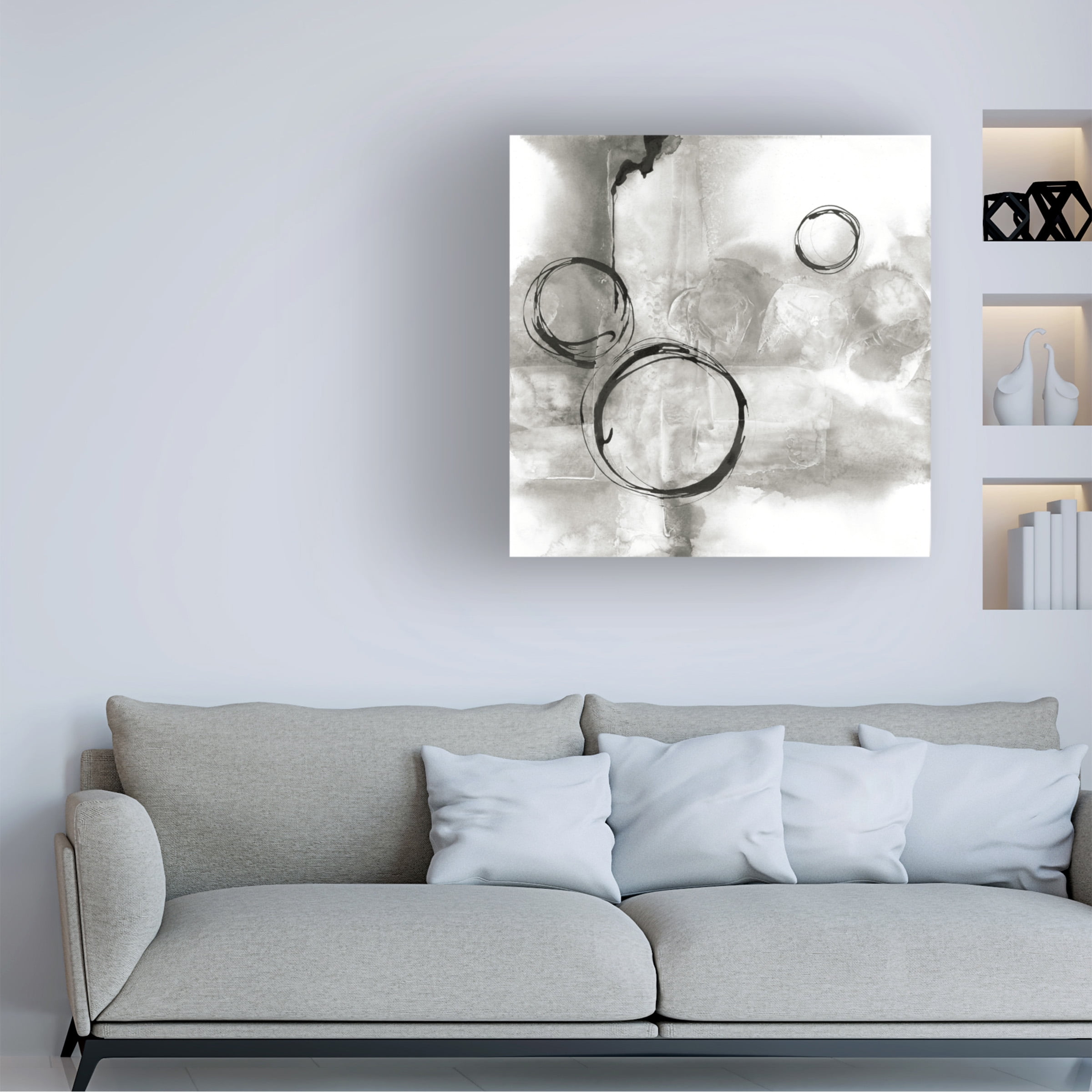 Trademark Fine Art 'Full Circle I Gray' Canvas Art by Chris Paschke