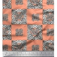 thumbnail image 1 of Soimoi Cotton Jersey Fabric Floral Block Print Fabric by The Yard 58 Inch Wide, 1 of 3