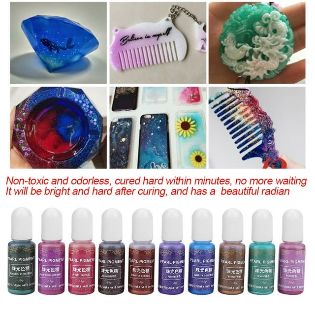 Resin - 10 Colors 10g Curing Epoxy Resin Hard Resin Coloring Dye Colorant Pigment For DIY Jewelry Making Casting & Coating