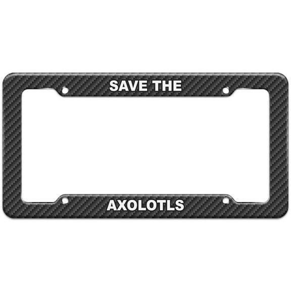 Save the Endangered - Axolotls - Plastic License Plate Frame