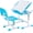 Blue, variant on VIVO Height Adjustable Childrens Desk & Chair Kids Interactive Work Station Pink