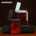 thumbnail image 4 of Kerosene lighter, Top Metal Pocket Lighter Daily Use, Sold Without Fuel.,SKU00958-黑色蓝贝-四面, 4 of 19