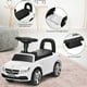 Costway AMG Mercedes Benz Licence Enfants Monter sur Voiture Push avec Klaxon de Musique et Stockage Blanc – image 5 sur 9