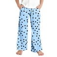 thumbnail image 5 of ZVAVZ Valentine's Day Pants for Boys Girls Wide Leg Sweatpants Kids Elastic Waist Sports Trousers with Pockets Light Blue,15-16 Years, 5 of 7