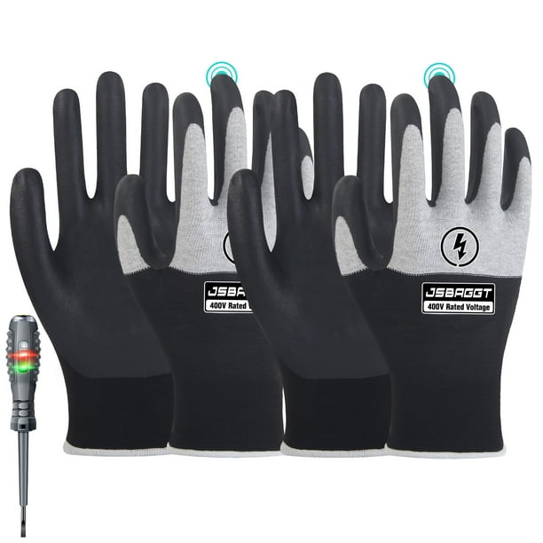 Guantes aislantes JSBAGGT, resistencia a la tensión, 400 V, electricista