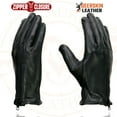 thumbnail image 4 of Milwaukee Leather SH867 Men's USA Deerskin Black Leather Unlined Lightweight Motorcycle Riders Gloves Small, 4 of 7