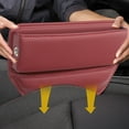 thumbnail image 4 of Hxlamzoo Car Seat Gap Organizer, Premium Leather Auto Seat Storage Box, Vehicle Adjustable Front Seat Gap Filler, Car Seat Side Pocket Organizer for Phones, Glasses, Keys, Money, Cards, 4 of 8
