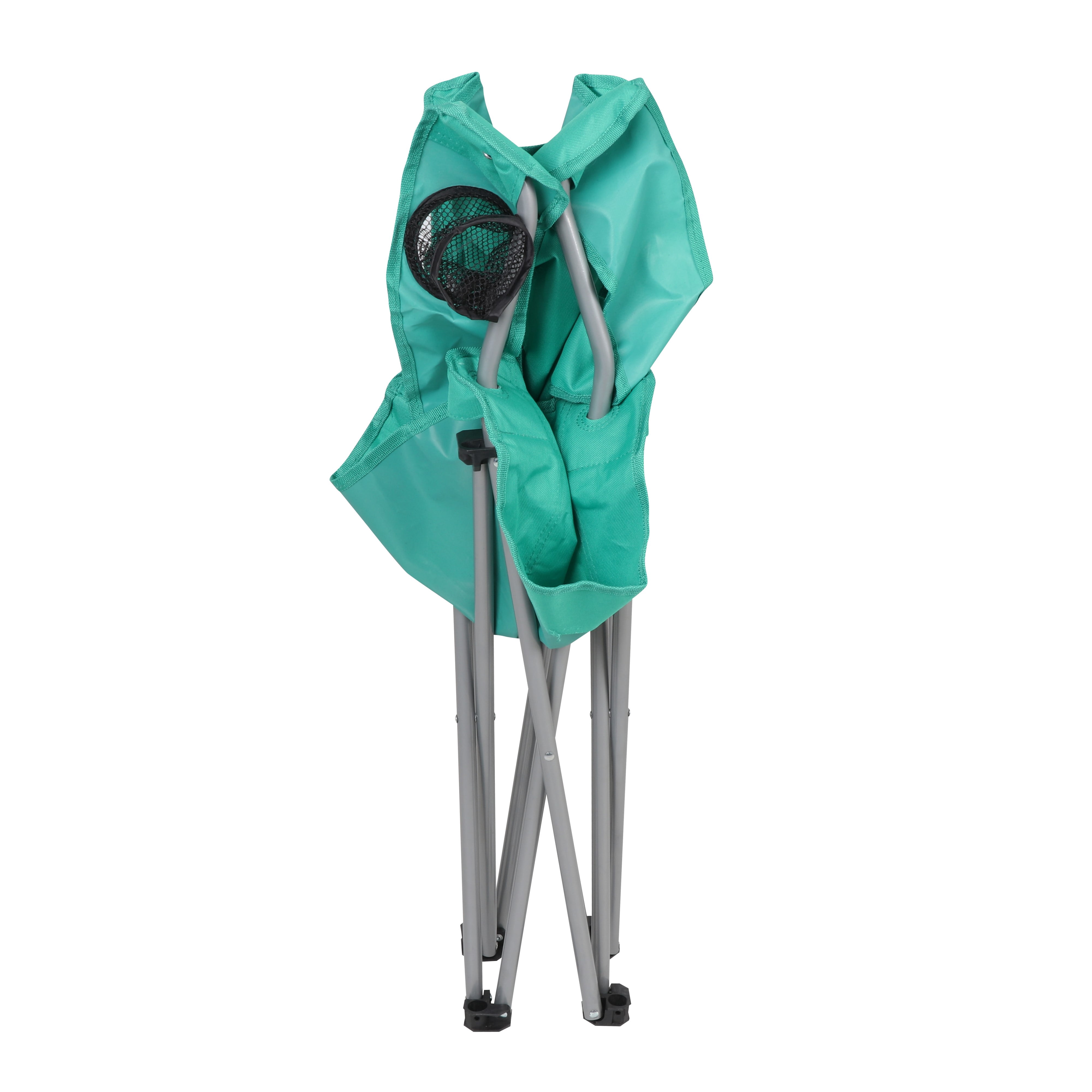 Ozark Trail Quad Folding Basic Outdoor Camp Chair with Cup Holder, Teal