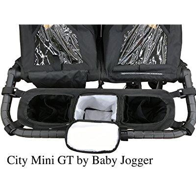 double stroller organizer for bob duallie and baby jogger city mini