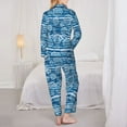 thumbnail image 3 of Pajama Sets for Women 2 Pcs, Shell Button Down Long Sleeve Sleepwear Lounge PJ Sets, 3 of 6