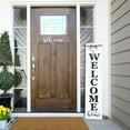 thumbnail image 2 of MODE HOME Solid Wood Farmhouse Welcome Sign for Front Porch, 47x10 inch Large Farmhouse Style Rustic Welcome Sign Stand for Front Door or Entryway(Whitewashed), 2 of 9