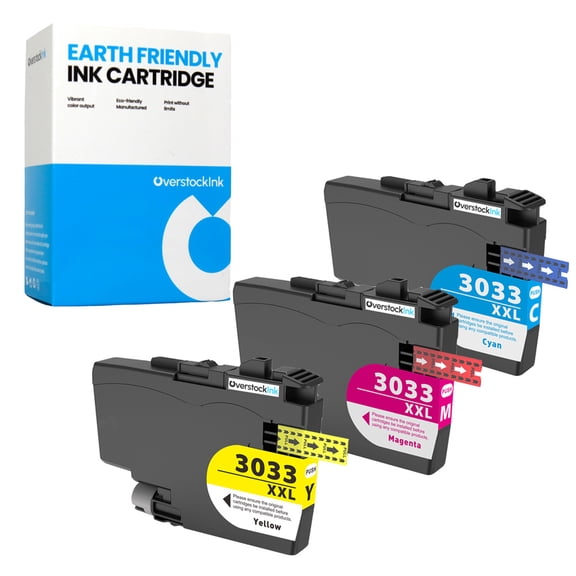 OverstockInk LC3033 Color XXL Ink Cartridges Compatible for Brother LC3033 Ink for MFC-J995DW (1 each Cyan, Magenta, Yellow)
