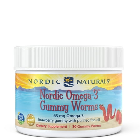 - Nordic Naturals Omega-3 Gummy Worms, 63 Mg, 30 Ct