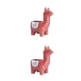 thumbnail image 3 of Youkk Ceramic Flower Pot - For Small Spaces Indoor And Outdoor Succulent Planter Pots Animal Shape Pots Alpaca red 2Set, 3 of 6