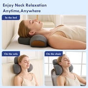 2026 Neck Massager,3 In 1 Neck Massager,Neck Massage Pillow with Heat, Rechargeable Cervical Neck Pillow for Sleeping,Ergonomic Memory Foam Pillow