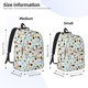 thumbnail image 2 of Disketp Submarine With Fishes Undersea print Canvas Backpack Lightweight Travel Daypack Student Rucksack Laptop Backpack-Medium, 2 of 5