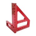 thumbnail image 2 of Regla de ángulo cuadrado, regla triangular de inglete de aleación de aluminio , herramienta de de indicador de de precisió rojo shamjiam Regla de ángulo cuadrado, 2 of 7