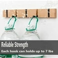 thumbnail image 2 of Wooden Wall Mounted Folding Rack, Modern Wall Floating Coat Hook Rack Space-Saving Sleek Hanger for Coats, Hats, Scarves, Key (Wooden 4 Hooks), 2 of 10