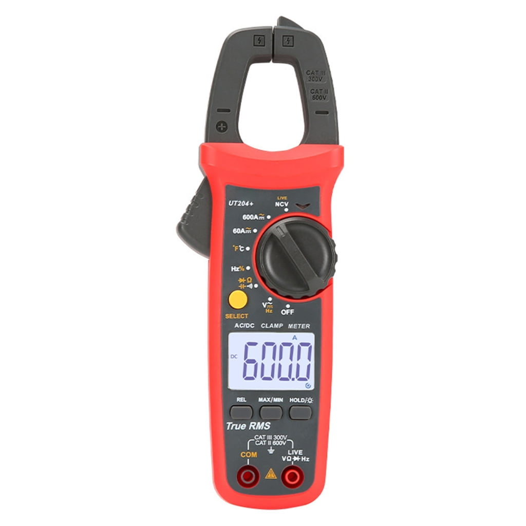 MOMOJIA Multimeter Clamp Meter with Data Hold Backlit Professional Meter Electrician Tool Measuring Diode Resistance Frequency