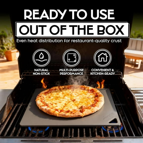 Pizza Steel for Oven (16" x 14.25") | Pre-Seasoned Baking Steel for Bread, Pizza, Sourdough & More | Chef Grade Crust at Home | Use in Oven, Grill, BBQ | Made in the USA