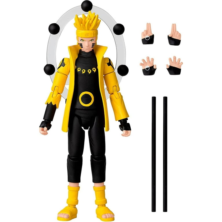 Bandai Naruto Anime Heroes Naruto Uzumaki Naruto Sage of Six Paths Toy  Action Figure Toy Bundle with 2 My Outlet Mall Stickers 