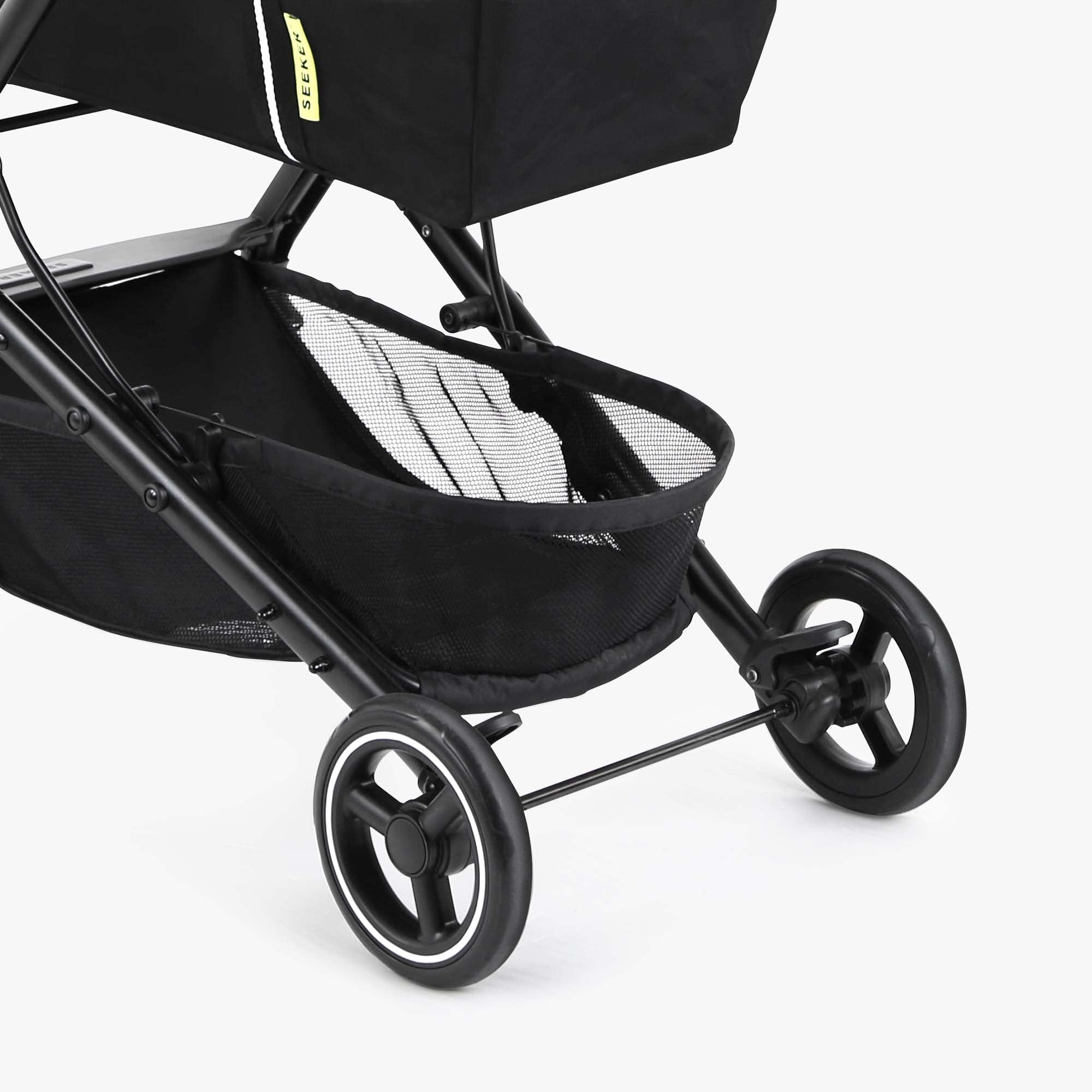 SEEKER Lightweight Foldable Grocery Cart on Wheels with Removable Heavy Duty Shopping Bag | Roll to The Grocery or Laundry, Gray (SKR-1000)