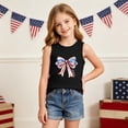 thumbnail image 5 of Avrnliq Kids American Flag Bow Tank Top Girls Patriotic Sleeveless 4th of July Shirt Black Summer Clothes,Size 12 T, 5 of 8