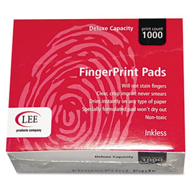 LEE 03127 Inkless Fingerprint Pad 21/4w x 13/4d Black 23/dz