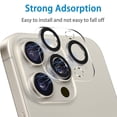 thumbnail image 4 of 3 Pack Camera Lens Protector for iPhone 15 Pro Max / iPhone 15 Pro, 9H Hardness Tempered Glass, Ultra HD, Anti-Scratch, Case Friendly [Does not Affect Night Shots], 4 of 7