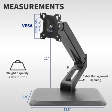 VIVO STAND-V001R Freestanding Monitor Arm – 17 To 32 Inch Touch Screen Compatible, Black