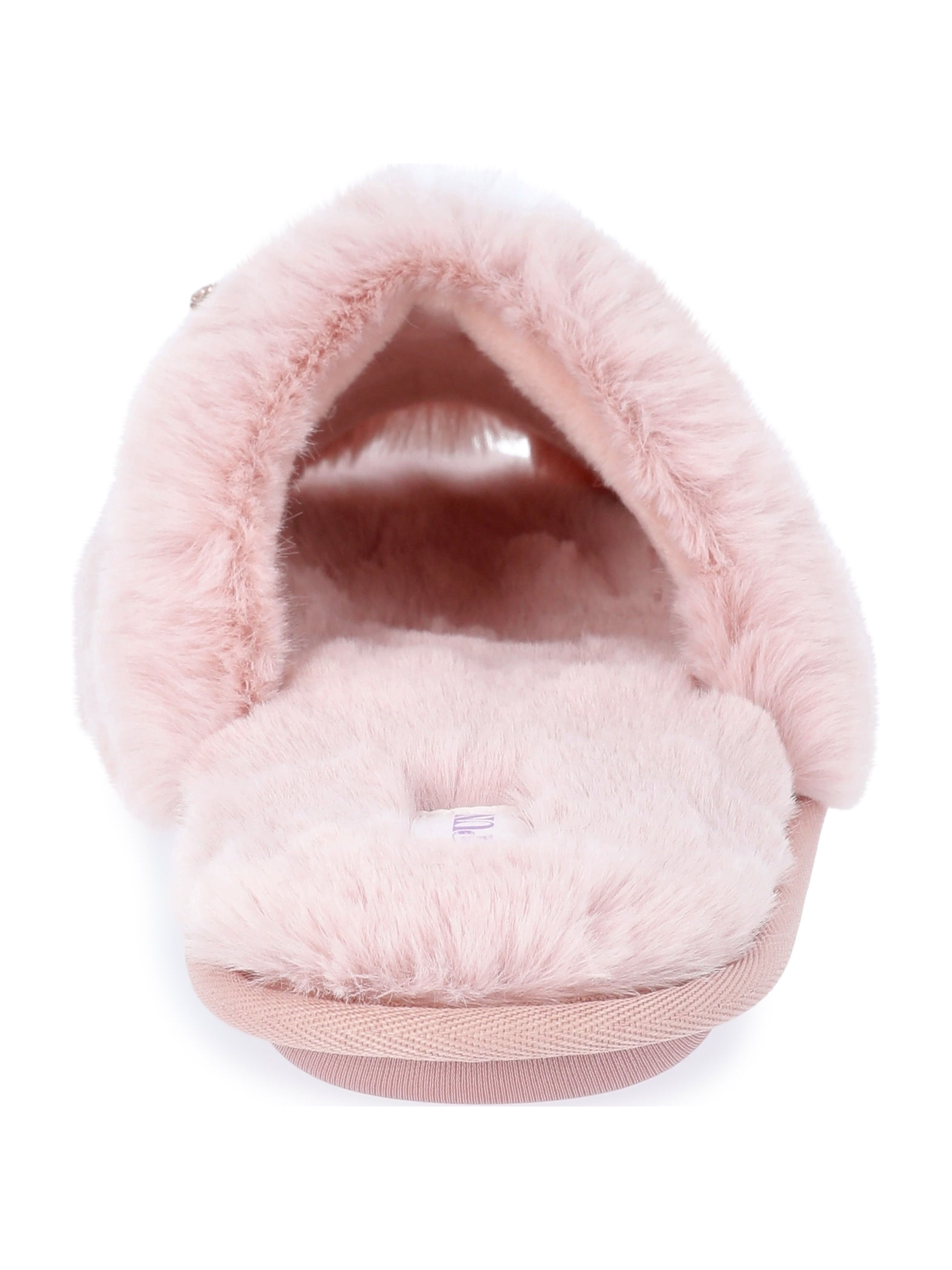 Joyspun Women's Rhinestone Bow Open-Toe Slippers