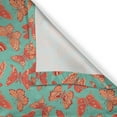 thumbnail image 4 of Ambesonne Butterfly Valance Pack of 2, Stripes on the Background, 42"X12", Vermilion Sea Green, 4 of 5