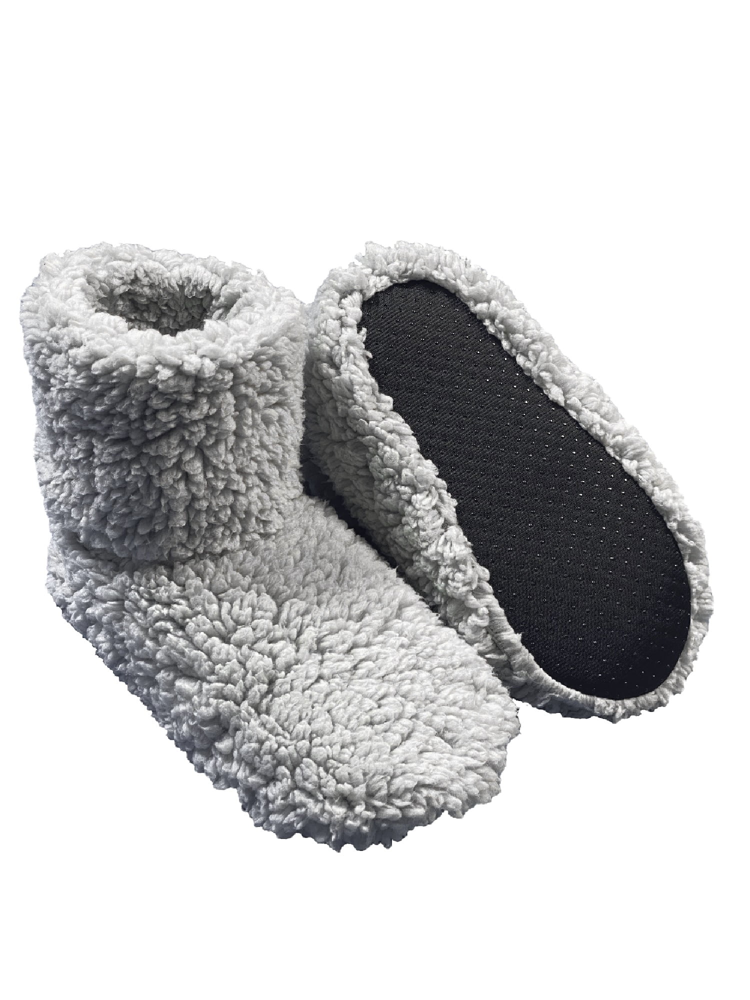 Fuzzy Babba, Women's Gray Bootie Slipper Socks, 1-Pack, Size S/M ...