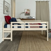 Manor Park Traditional Solid Wood Twin Low Loft Bed - Multiple Finishes