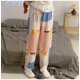 thumbnail image 3 of Pantalones de dormir para mujer, bonitos dibujos animados, verano 2024, finos, informales, para el hogar, con aire acondicionado, pantalones holgados de pierna ancha y rectos para mujer, 3 of 5