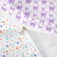thumbnail image 4 of Erosebridal Purple Bow Queen Duvet Cover Set, Princess Style Bedding, Colorful Stars Reversible, 1 Duvet Cover and 2 Pillowcases (No Comforter), 4 of 5